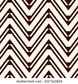 Chevron diagonal stripes abstract background. Tribal and ethnic style seamless pattern with classic geometric ornament. Repeated zigzag lines wallpaper. Zig zag digital paper, textile print. Vector