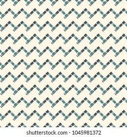 Chevron diagonal stripes abstract background. Seamless surface pattern with geometric ornament. Zigzag horizontal lines wallpaper. Embroidery style digital paper, textile print, page fill. Vector art