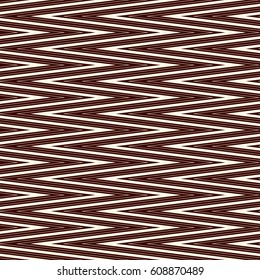 Chevron diagonal stripes abstract background. Retro style seamless pattern with classic geometric ornament. Outline zigzag lines wallpaper. Digital paper, textile print, page fill. Vector art
