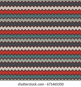 Chevron diagonal stripes abstract background. Bright seamless pattern with classic geometric ornament. Zigzag horizontal lines wallpaper. Vivid digital paper, textile print, page fill. Vector art