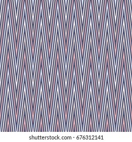 Chevron diagonal stripes abstract background. Seamless pattern with classic geometric ornament. Zigzag horizontal lines wallpaper. Digital paper, textile print, page fill. Vector art