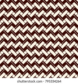 Chevron diagonal stripes abstract background. Retro style seamless pattern with classic geometric ornament. Outline zigzag lines wallpaper. Digital paper, textile print, page fill. Vector art