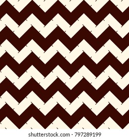 Chevron diagonal stripes abstract background. Retro style seamless pattern with classic geometric ornament. Outline zigzag lines wallpaper. Digital paper, textile print, page fill. Vector art