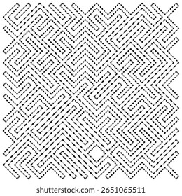 Campo de diamante Chevron. Labirinto de seta repetitiva. Vetor de padrão simétrico. Ângulos cristalinos.