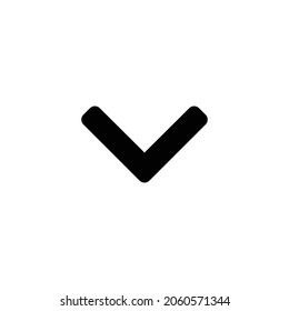 chevron down Icon. Flat style design isolated on white background. Vector illustration