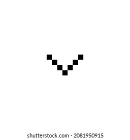 chevron down pixel perfect icon design. Flat style design isolated on white background. Vector illustration