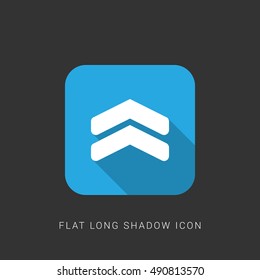 Chevron Flat blue long shadow Icon / Logo Design