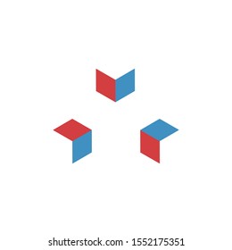 Chevron geometric arrows logo design template. company identity. business emblem. Stock Vector illustration isolated on white background.