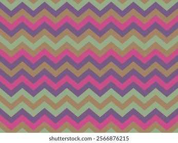 Chevron geometric vector seamless pattern. Zig zag fabric print. Chevron ethnic repeating pattern. Scrapbook striped design. Plaid rug colored sample ornament.