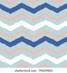 Chevron hand drawn brush seamless pattern