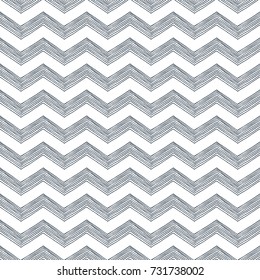 chevron hand drawn seamless vector pattern