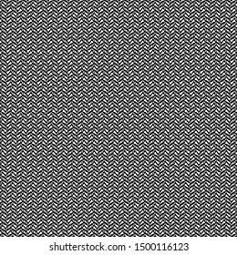 Chevron or herringbone texture. Monochrome graphics with a twisted and variable line. Wool fabric. Upholstery. Cover. Vector illustration.