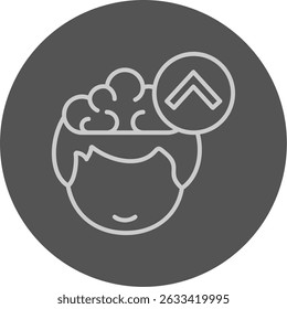 Chevron Up Human Mind Vector Icon