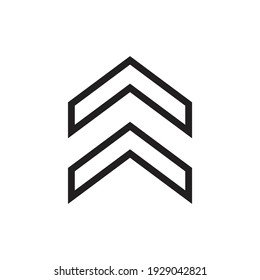 Chevron icon design isolated on white background