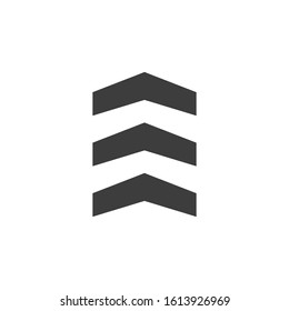 Chevron icon isolated on white background. Vector illustration. Eps 10.