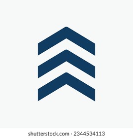 Chevron icon isolated on White background 