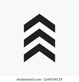 Chevron icon isolated on White background 