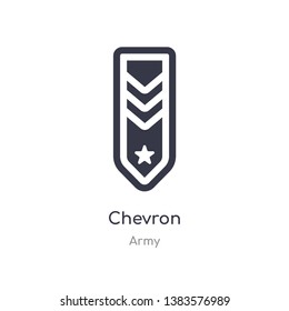 chevron icon. isolated chevron icon vector illustration from army collection. editable sing symbol can be use for web site and mobile app