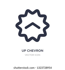 up chevron icon on white background. Simple element illustration from UI concept. up chevron sign icon symbol design.