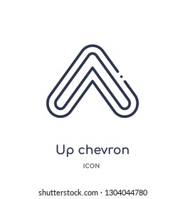 up chevron icon from user interface outline collection. Thin line up chevron icon isolated on white background.