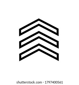 Chevron Icon Vector Illustration Flat Design Stock Vector (Royalty Free