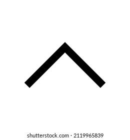 chevron up icon vector isolated on white background