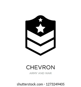 chevron icon vector on white background, chevron trendy filled icons from Army and war collection, chevron simple element illustration