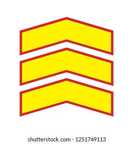 chevron icon vector, sergeant badge symbol vector, 