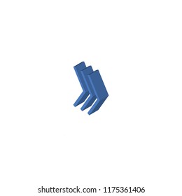 Chevron isometric left top view 3D icon