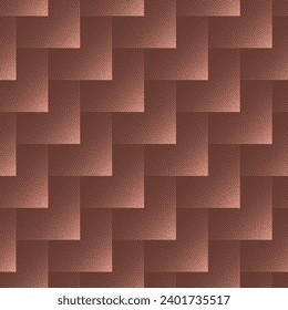 Chevron Layered Structure Vector Seamless Pattern Trend Brown Abstract Background. Endless Graphic Retro Abstraction Repetitive Wallpaper Dot Work Texture. Halftone Art Illustration For Textile Print