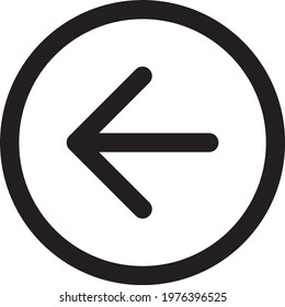 Chevron Left Circle Icon With Detailed Outline