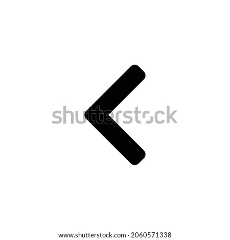 chevron left Icon. Flat style design isolated on white background. Vector illustration