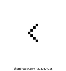 chevron left pixel perfect icon design. Flat style design isolated on white background. Vector illustration