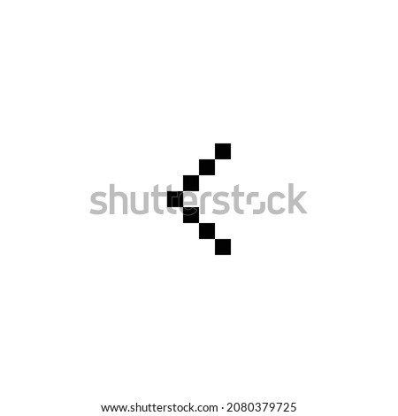 chevron left pixel perfect icon design. Flat style design isolated on white background. Vector illustration
