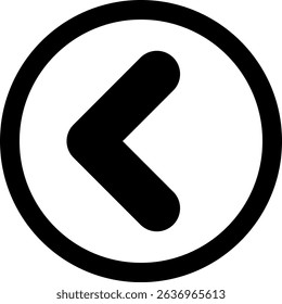 Chevron Left Semi Solid Icon Design