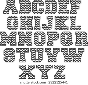 Chevron Letters - Vectors Set