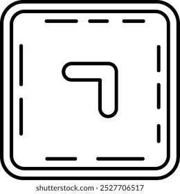 Diseño de icono de Vector de línea Chevron