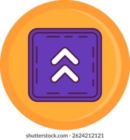 Diseño de icono de Vector de línea Chevron