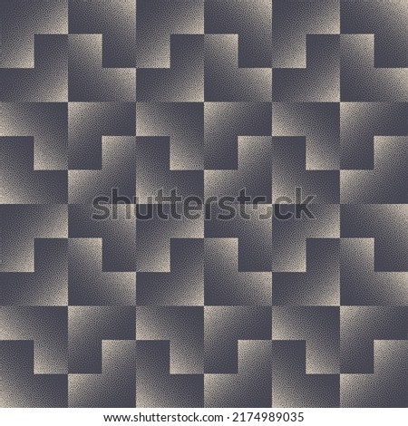 Chevron Modern Grid Graphic Seamless Pattern Vector Geometric Abstract Background. Grainy Grit Faded Corner Shapes Structure Repetitive Classical Grey Wallpaper. Loopable Modern Art Strict Abstraction