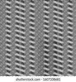 Chevron objects in line-art style. Abstract geometric pattern. Pattern can be used for wallpaper, cover fills, web page background, surface textures, textile fabric. Vector linen texture.