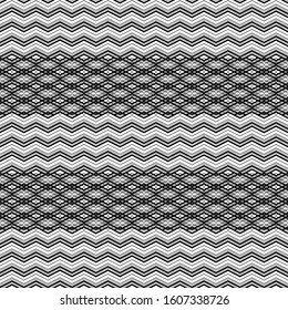 Chevron objects in line-art style. Abstract geometric pattern. Pattern can be used for wallpaper, cover fills, web page background, surface textures, textile fabric. Vector linen texture.