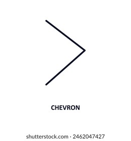 chevron outline icon. Thin line icon from army and war collection. Editable vector isolated on white background