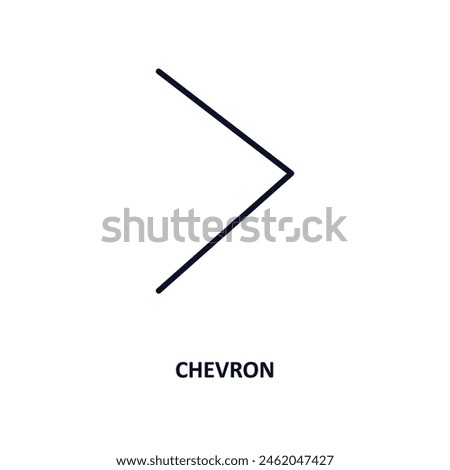 chevron outline icon. Thin line icon from army and war collection. Editable vector isolated on white background