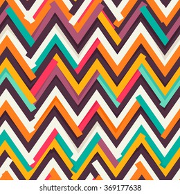 Chevron paper cut out seamless pattern