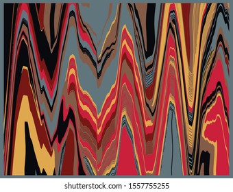 Chevron pattern abstract traditional stamp background. Beautiful casual design watercolour painting backdrop. Folk ikat  vector print artistic

