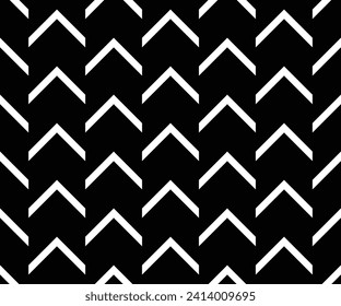 Chevron pattern background.Zigzag vector seamless background.Seamless minimal chevron ornament with black and white