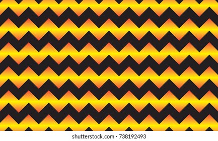 Chevron pattern with Gradation color - orange & black