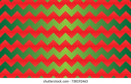 Chevron pattern with Gradation color - red & green