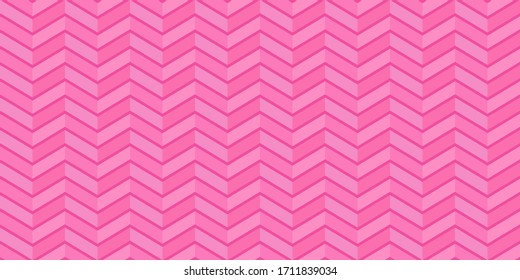 Estilo retro de patrón Chevron. Diseñar fondo de formas de zigzag. El patrón vectorial es un libro de chatarra sin fisuras. Feliz fondo de herringbone chevron retro zigzag. Ornamento de rayas. Color pastel rosa.