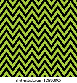 Chevron pattern seamless, black and green zig zag background